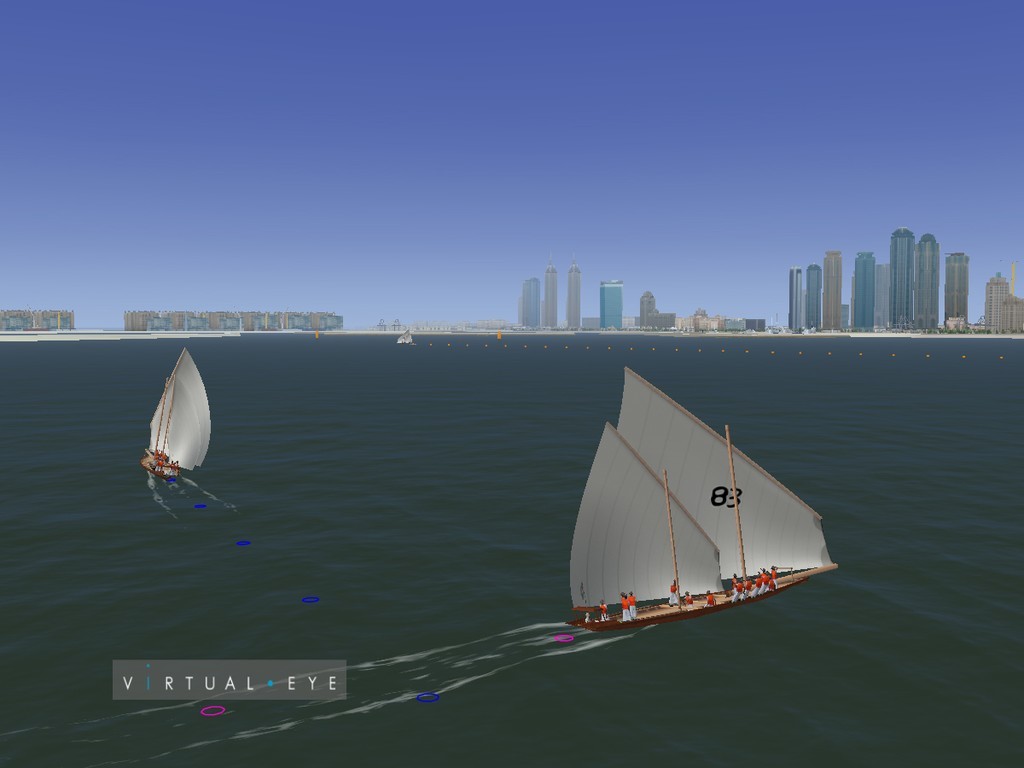 Animated dhows racing off Dubai © ARL Media http://www.arl.co.nz/